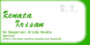 renata krisan business card
